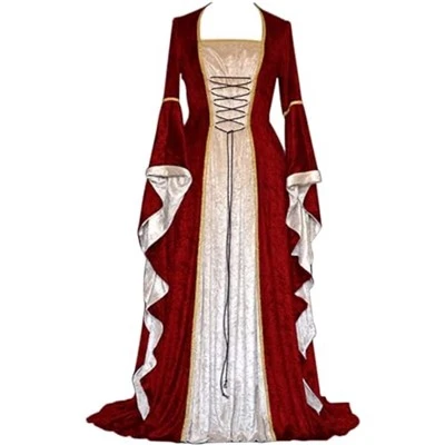 Vestido medieval renacentista rojo