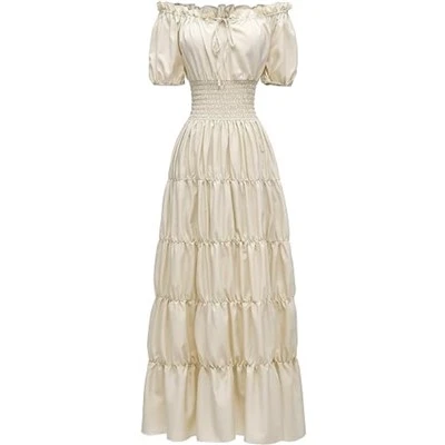 Vestido medieval de manga corta